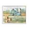 Stupell Industries Contemporary Blue Farm Barn Hay Bails Empty Field Framed Wall Art